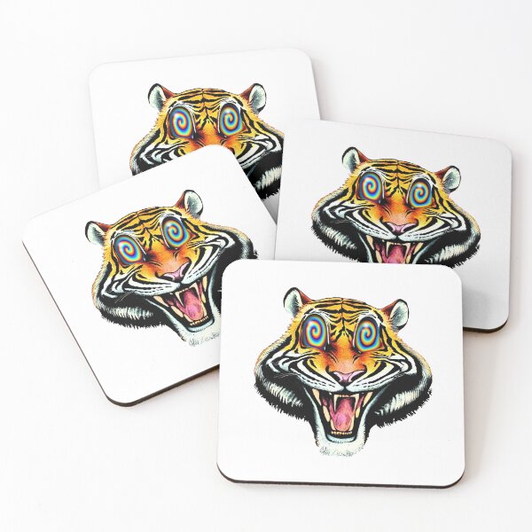 Item preview, Mad Cat | Tiger Acid |  Psychedelic Tiger | LSD Tiger Eyes | Tiger Tripping | Mad Cat Club | Angry Kitty | Raging Tiger | Logo Art & Design By Tyler Tilley (tiger picasso) designed and sold by Tyler Tilley.