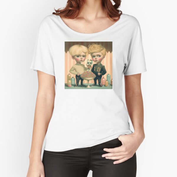 Boys and his cat Relaxed Fit T-Shirt