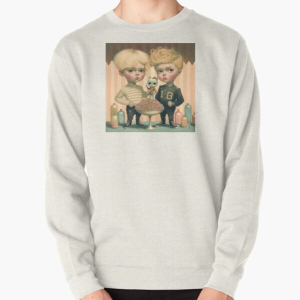 Boys and his cat Pullover Sweatshirt