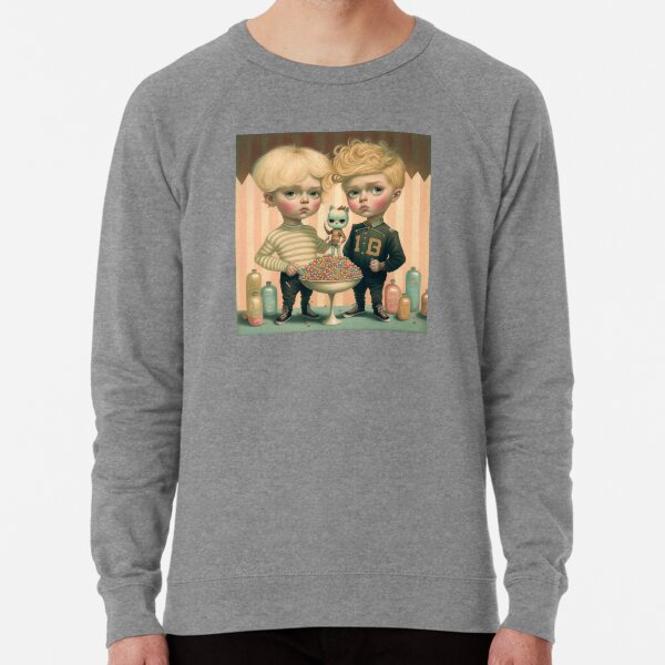 Boys and his cat Lightweight Sweatshirt