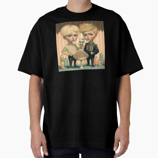 Boys and his cat Oversized T-Shirt