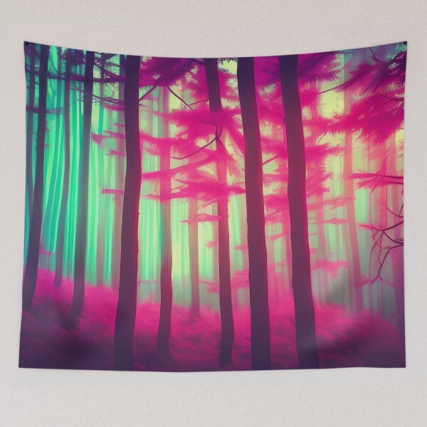 Item preview, Landscape of Forest Synthwave Style designed and sold by Alt-Art-Digital.