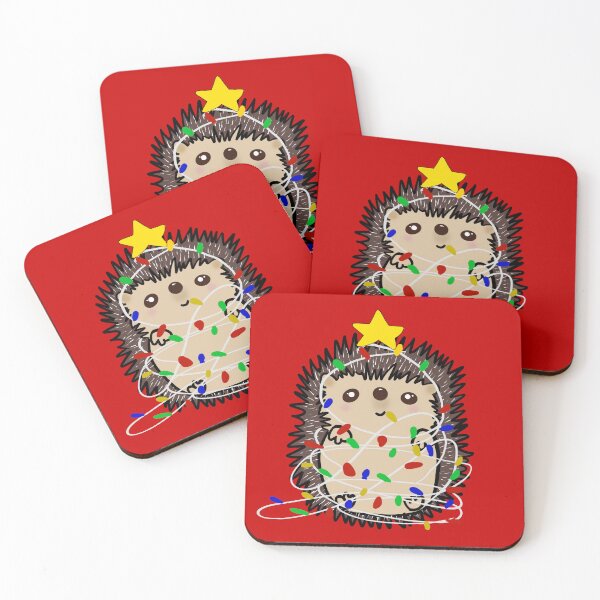 Item preview, Hedgehog in Christmas lights  designed and sold by Mermaidssparkle.