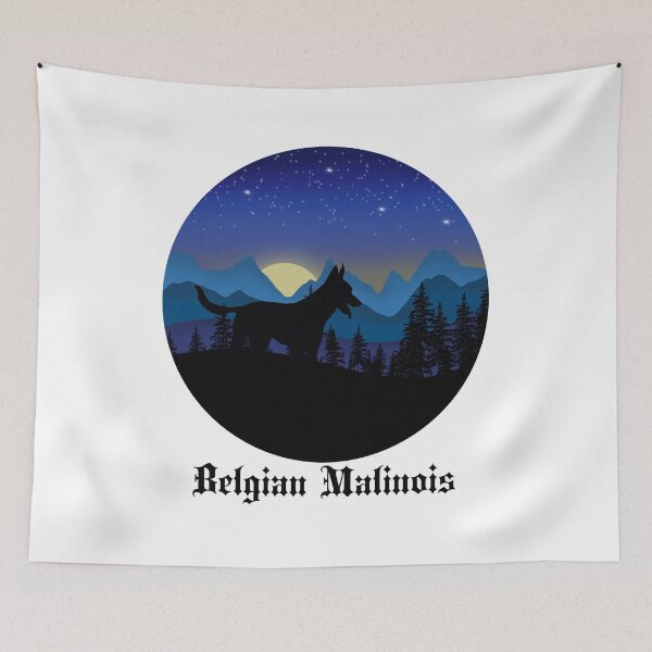 Item preview, Belgian Malinois Dog Art designed and sold by BlackCatArtBB.