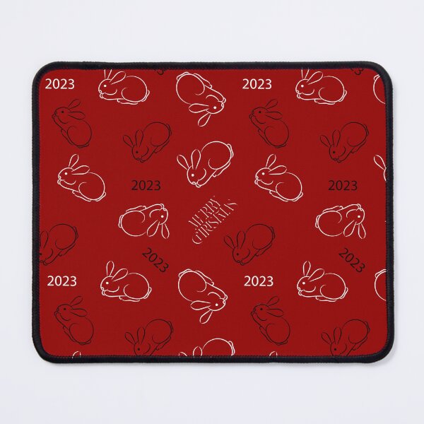 Item preview,  Hares on a red background 2023 designed and sold by Olha Volokhova.