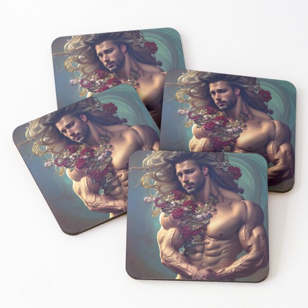 Item preview, Blonde Floral Hunk With Beautiful Long Hair designed and sold by withdiamonds.