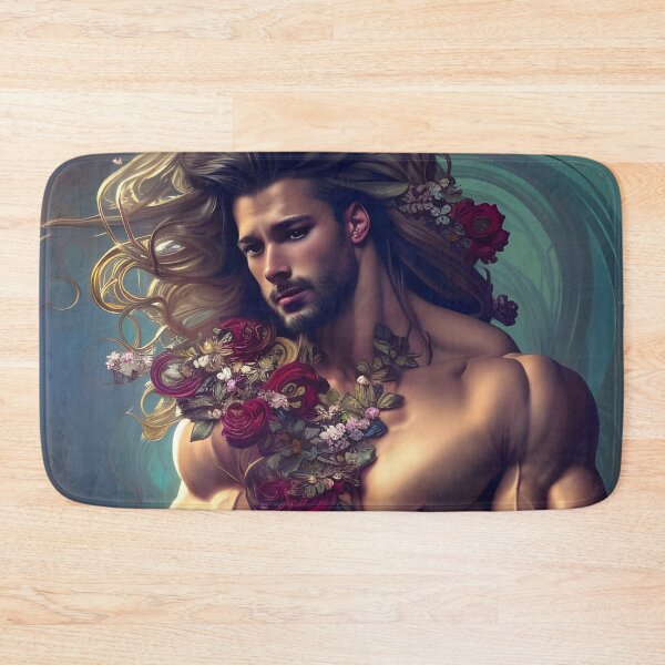 Item preview, Blonde Floral Hunk With Beautiful Long Hair designed and sold by withdiamonds.