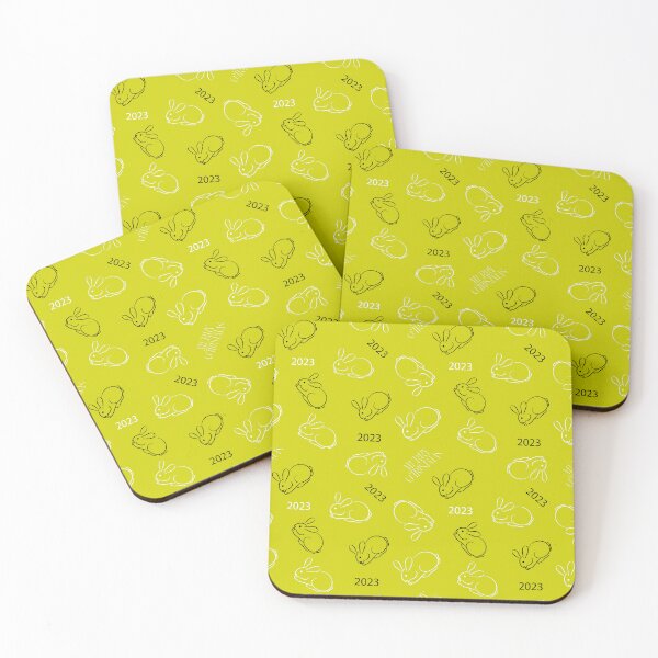 Item preview,  Hares on a yellow background 2023 designed and sold by Olha Volokhova.