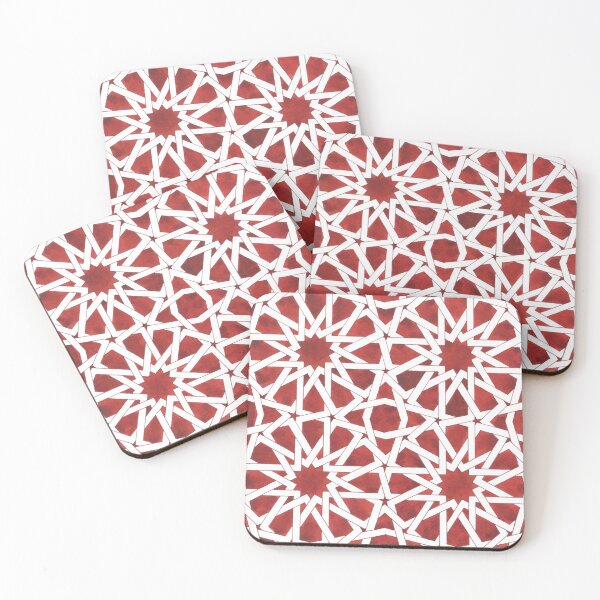 Item preview, Red Moroccan Mosaic ROSETTE designed and sold by THALSIRA.