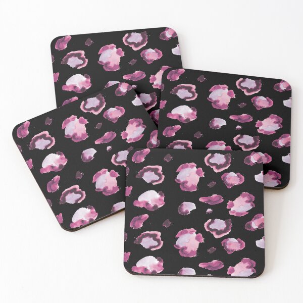 Item preview, Pink Leopard Print on Black designed and sold by Pavnud.