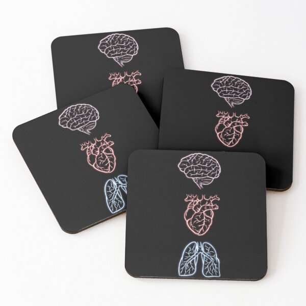Item preview, Brain, heart, lungs - neon black designed and sold by SaharaaDraws.