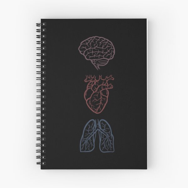 Item preview, Brain, heart, lungs - colorful black designed and sold by SaharaaDraws.