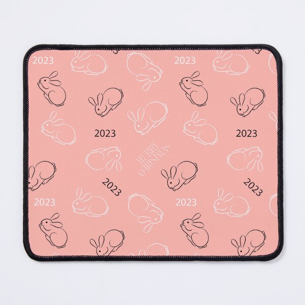 Item preview, Hares on a pink background 2023 designed and sold by Olha Volokhova.
