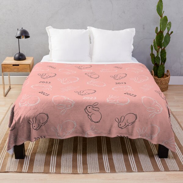 Item preview, Hares on a pink background 2023 designed and sold by Olha Volokhova.