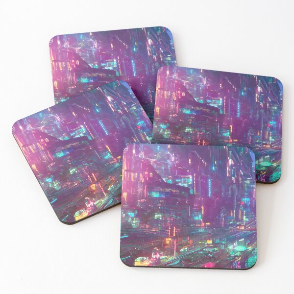 Item preview, Landscape of Cyberpunk Future City -  Synthwave Style designed and sold by Alt-Art-Digital.