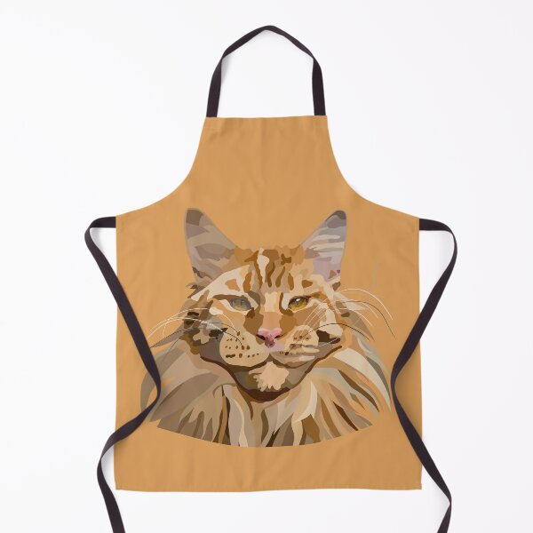 Item preview, Maine Coon Cat Hand Drawn Digital Art designed and sold by Lartheviking.