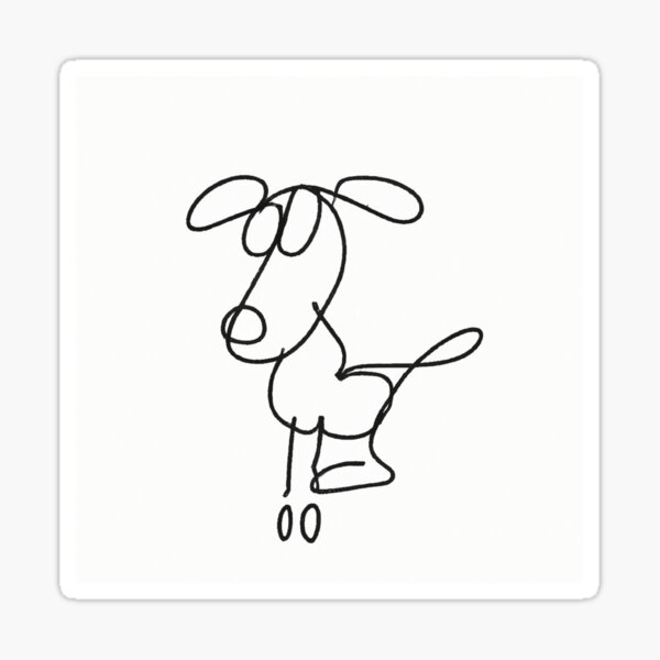 Item preview, kid drawing dog designed and sold by craftyprintable.