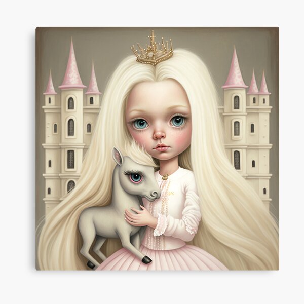 The queen & her horse Canvas Print