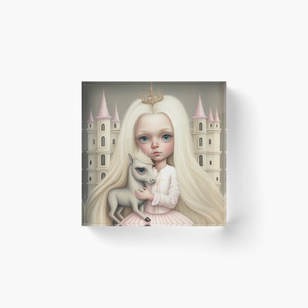The queen & her horse Acrylic Block