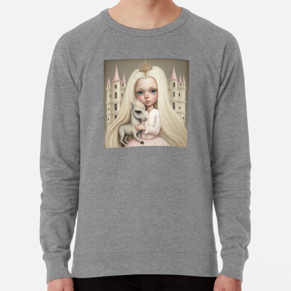 The queen & her horse Lightweight Sweatshirt