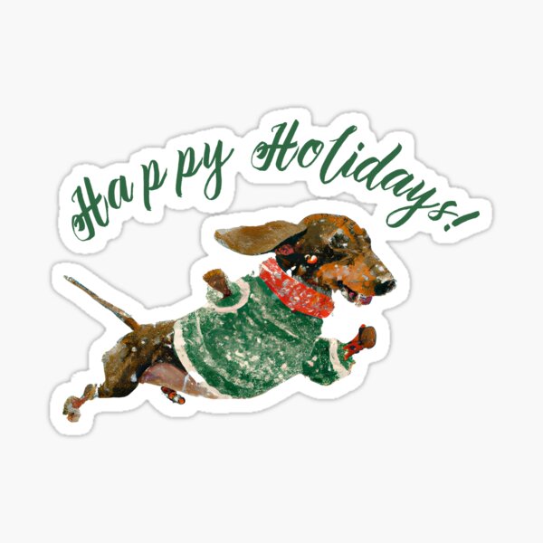 Item preview, Dachshund through the snow, dashing through the snow, merry christmas dachshund dog, dachshund through snow, cute dachshund snow christmas designed and sold by Artsareus.