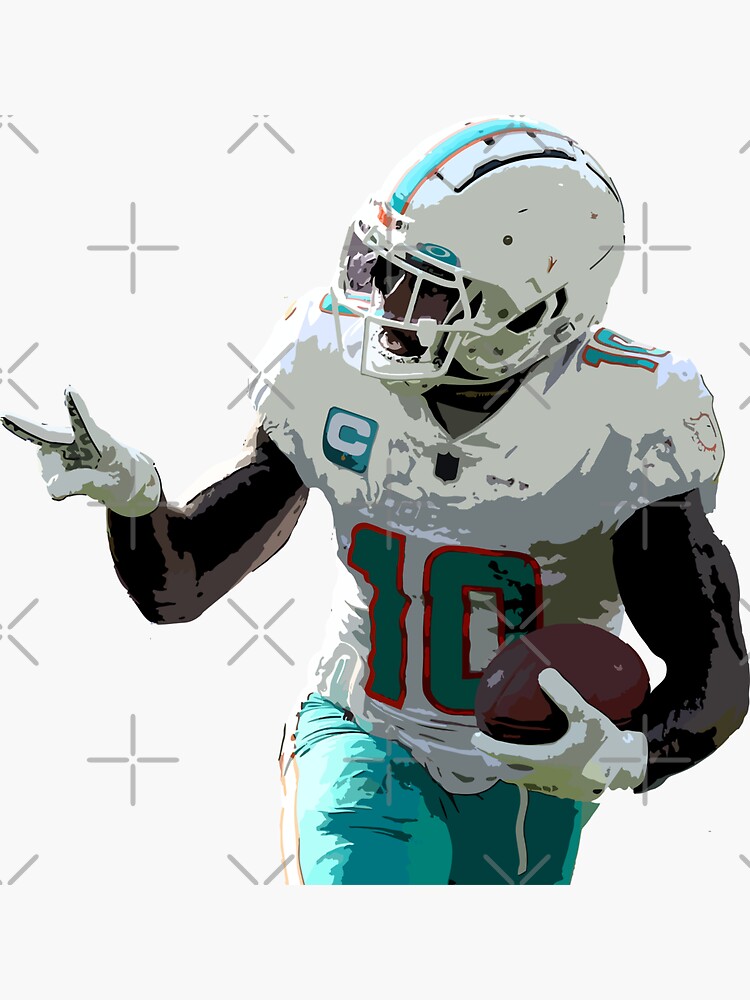 Tyreek Hill Miami Dolphins Sketch Art 20 Metal Print by Joe