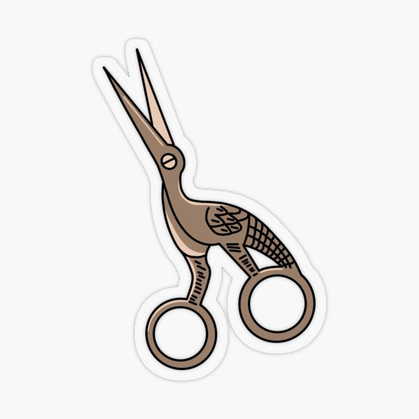 Bird Scissors Sticker – Kat French Design