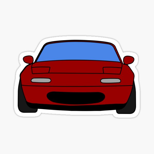 Red Miata MX5 sticker Sticker