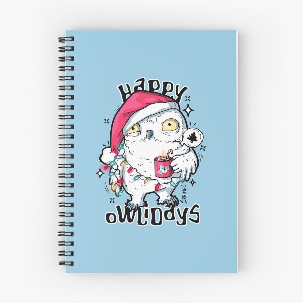 Item preview, Happy owlidays Christmas owl pun designed and sold by SPIRIMAL.