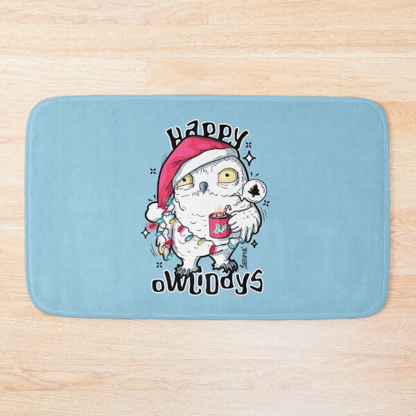 Item preview, Happy owlidays Christmas owl pun designed and sold by SPIRIMAL.