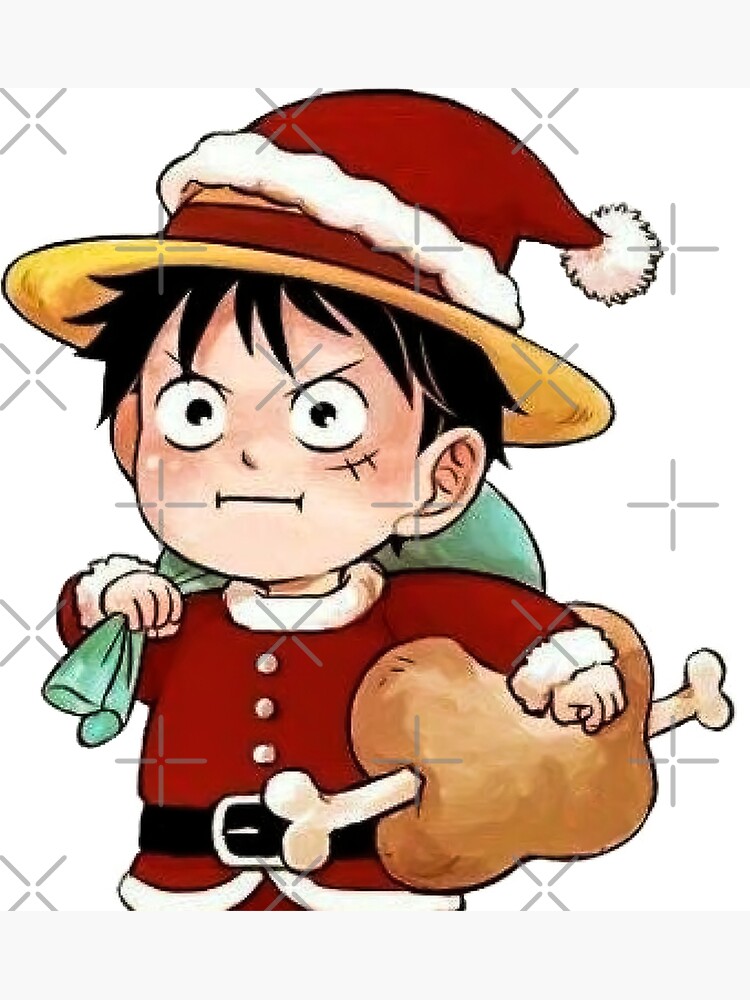 Anime Weihnachten One Piece Ruffy | Poster