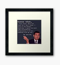 Michael Scott Quotes Framed Print