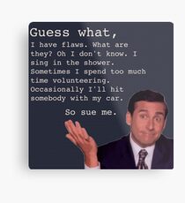 Michael Scott Quotes Metal Print