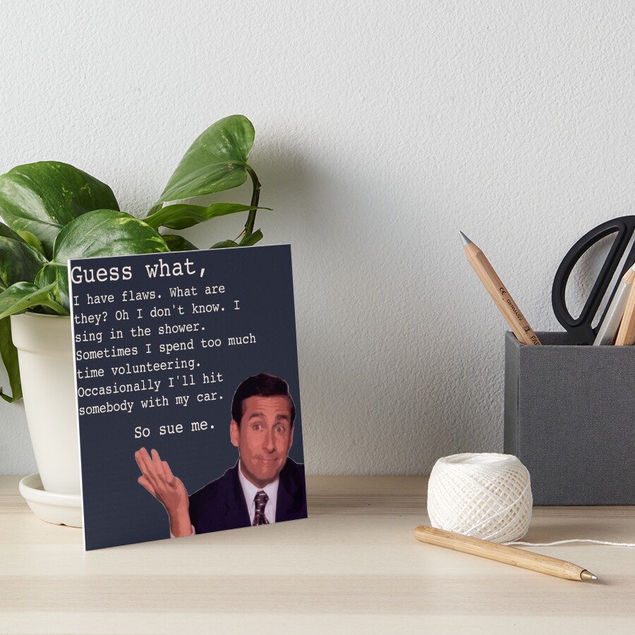 Michael Scott Quotes Art Board Print