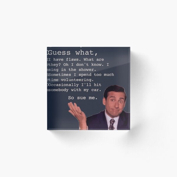Michael Scott Quotes Bloc acrylique