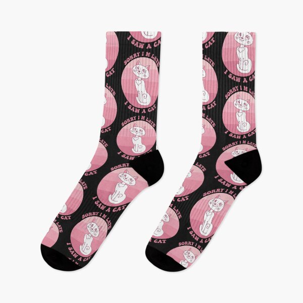 Item preview, Sorry I M Late I Saw A Cat designed and sold by THROUGH-LIFE.