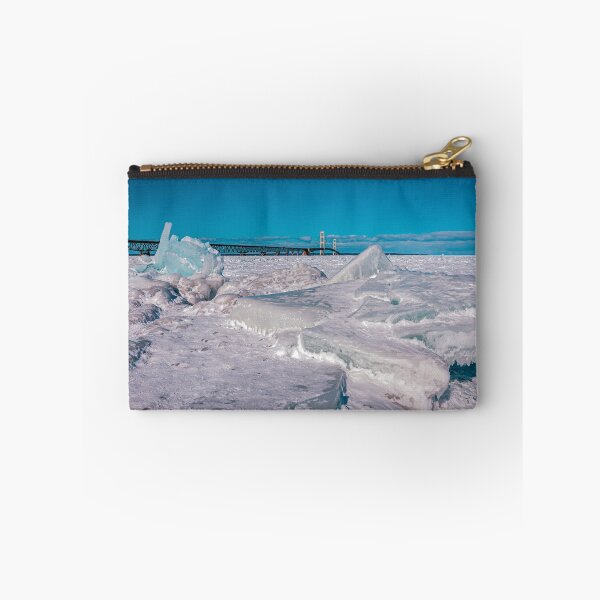 Item preview, Blue Ice with Mackinac Bridge designed and sold by TTDean.
