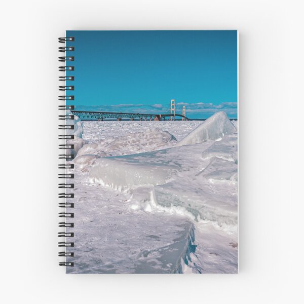 Item preview, Blue Ice with Mackinac Bridge designed and sold by TTDean.