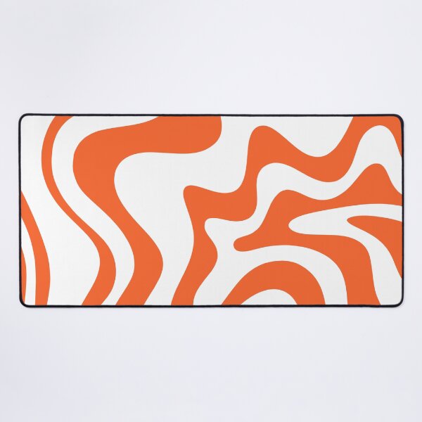 Item preview, Liquid Swirl Retro Abstract Pattern in White and Burnt Orange designed and sold by kierkegaard.