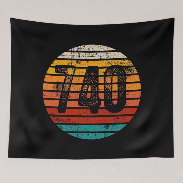 Item preview, Distressed Vintage Sunset 740 Area Code designed and sold by Gold Wings Tees.