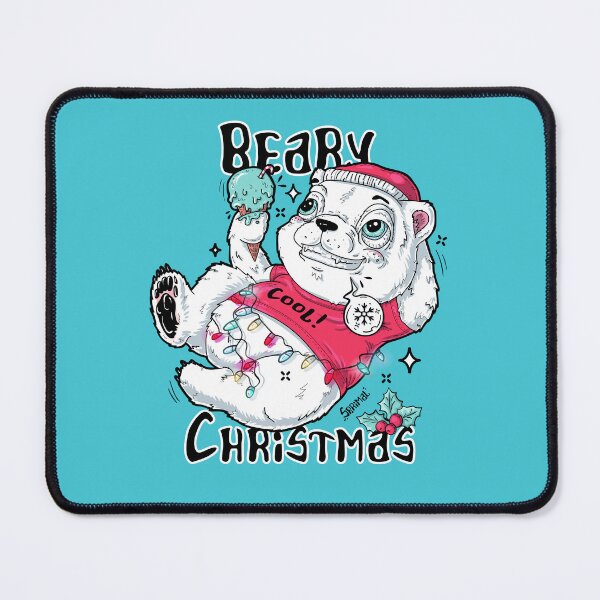 Item preview, Beary Christmas polar bear and winter holiday pun designed and sold by SPIRIMAL.