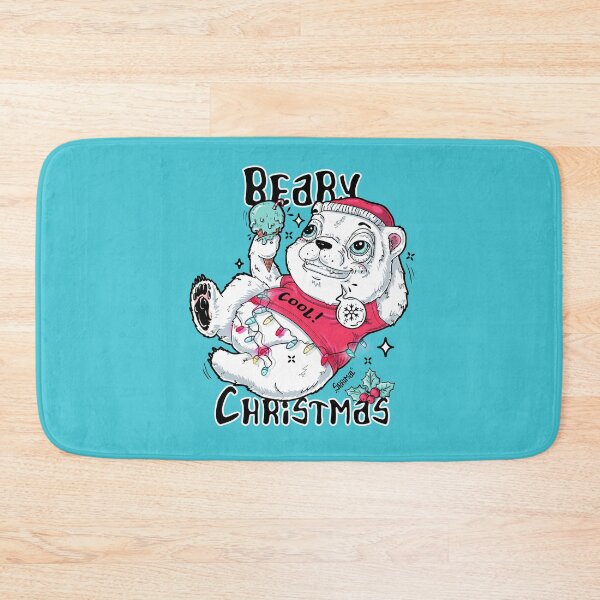 Item preview, Beary Christmas polar bear and winter holiday pun designed and sold by SPIRIMAL.