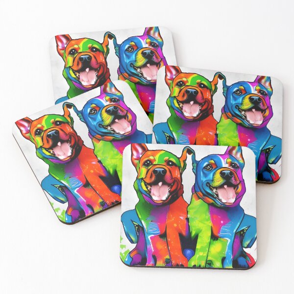 Item preview, Colourful dogs having fun arwork designed and sold by The Love Quill.