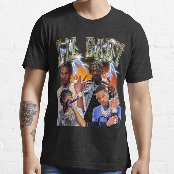 lave et eksperiment Sammenligning log Lil Baby Hip Hop Vintage Bootleg Retro 90s Rap Tee T-shirt" Essential T- Shirt for Sale by jat1nim6 | Redbubble