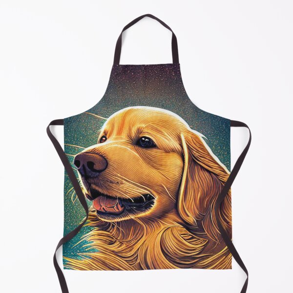 Artikelvorschau, Enthusiast Golden Retriever einzigartige Golden Retriever digitale Kunst entworfen und verkauft von ValleyDream.