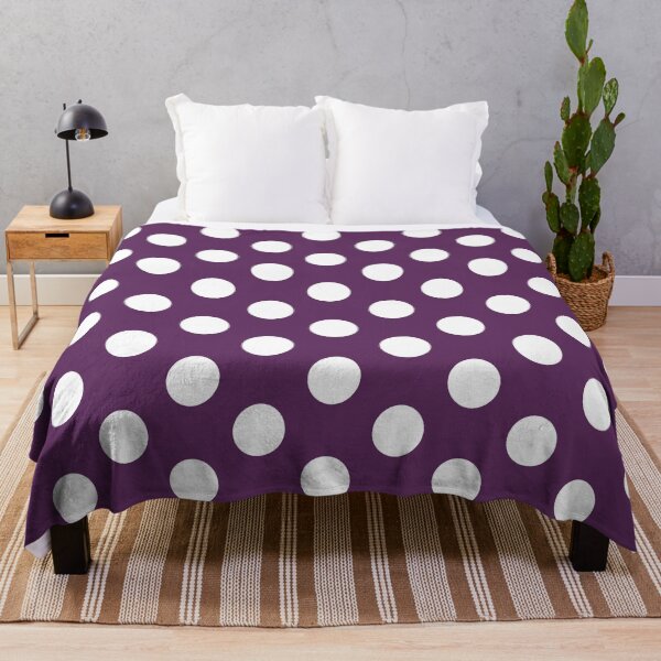 Item preview, Medium WHITE and AUBERGINE PURPLE POLKA DOTS  designed and sold by RachelMacht.