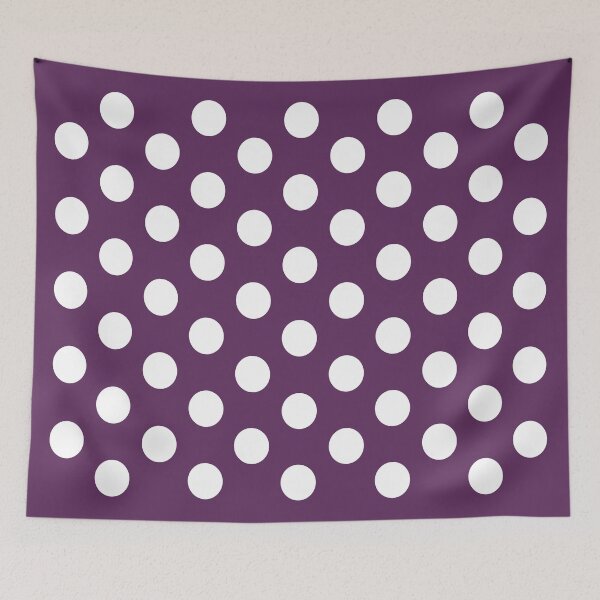 Item preview, Medium WHITE and AUBERGINE PURPLE POLKA DOTS  designed and sold by RachelMacht.