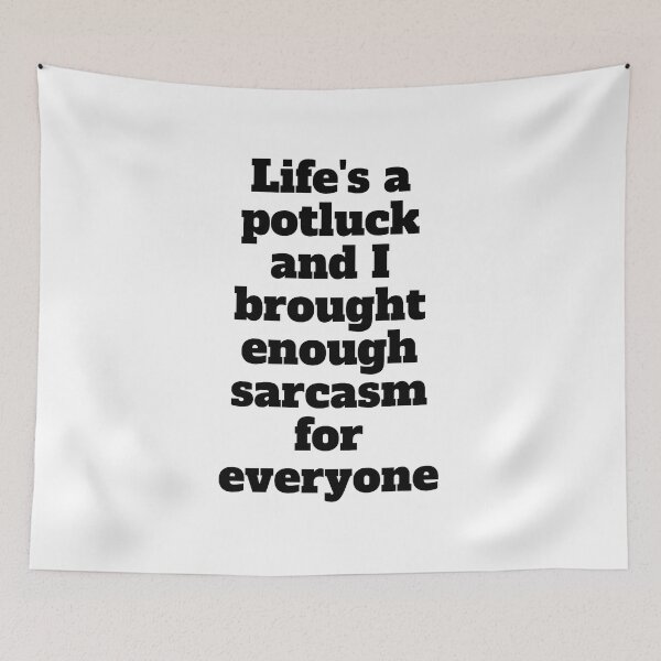 Item preview, Life's a potluck - Funny designed and sold by PellSilversmith.
