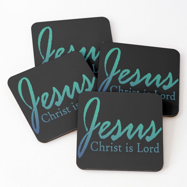 Item preview, Jesus Christ is Lord: Christian (Green and Blue) Biblical designed and sold by TheCatholicLady.