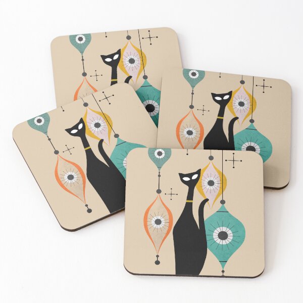 Item preview, Mid Century Christmas Cat 1 designed and sold by dreamprint.